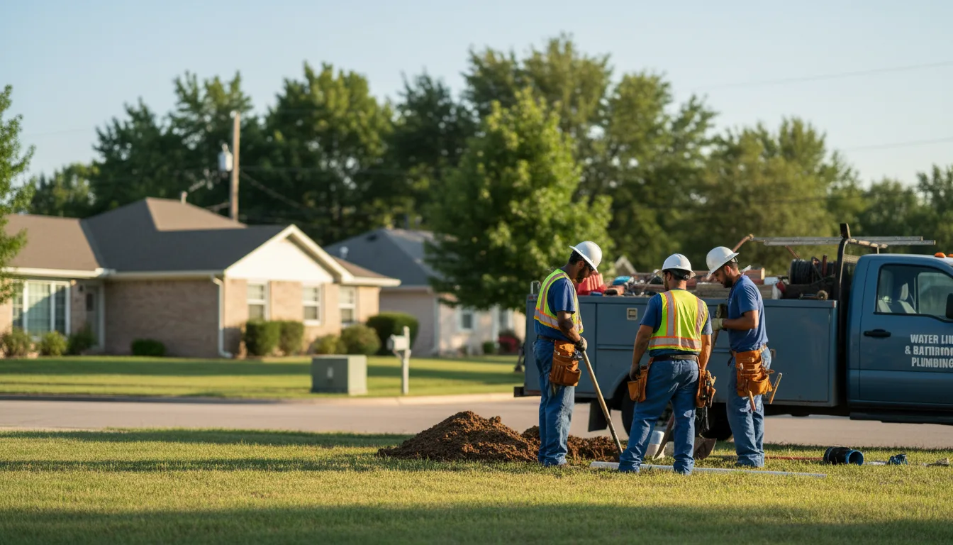Residential water line and bathroom plumbing service in Glen Mills, PA